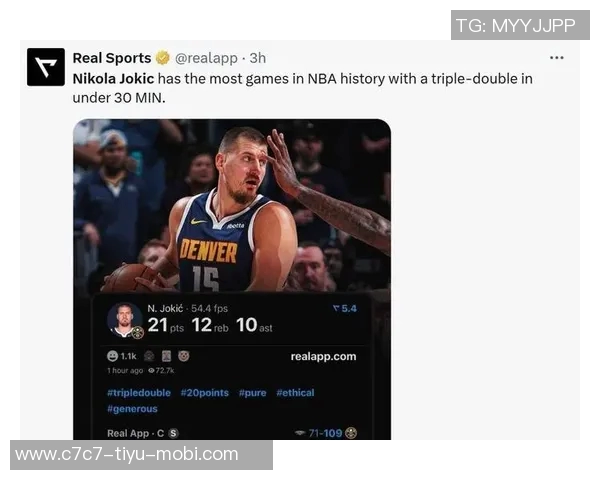 约基奇本赛季前31场比赛中已达16次三双超越威少16-17赛季的表现